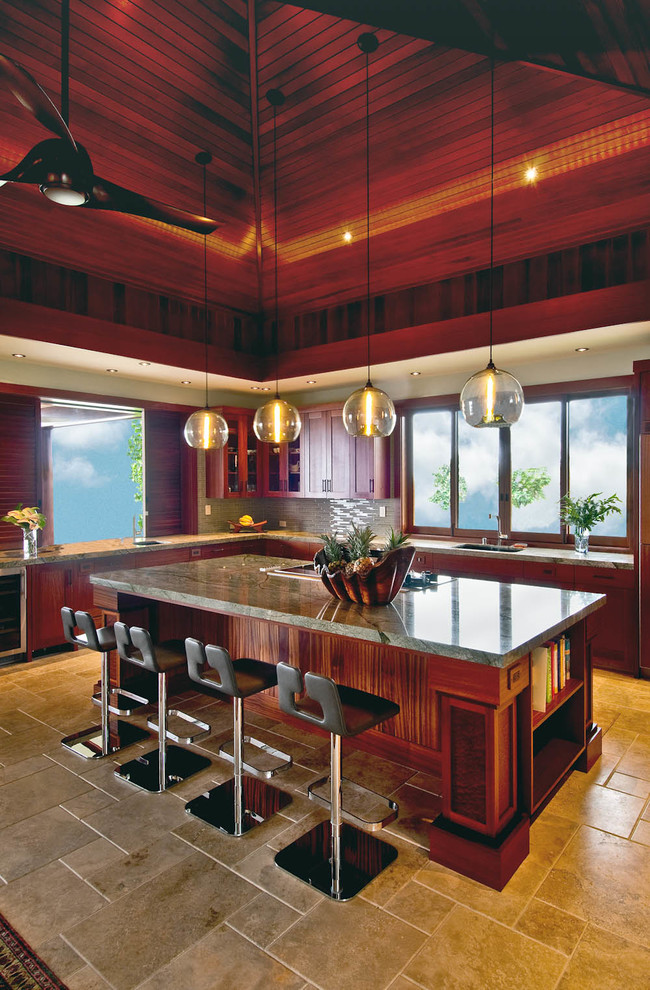 Photo of a tropical kitchen in Hawaii.