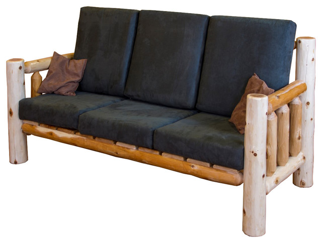 Rustic White Cedar Log Sofa Rustic Sofas By Furniture Barn Usa