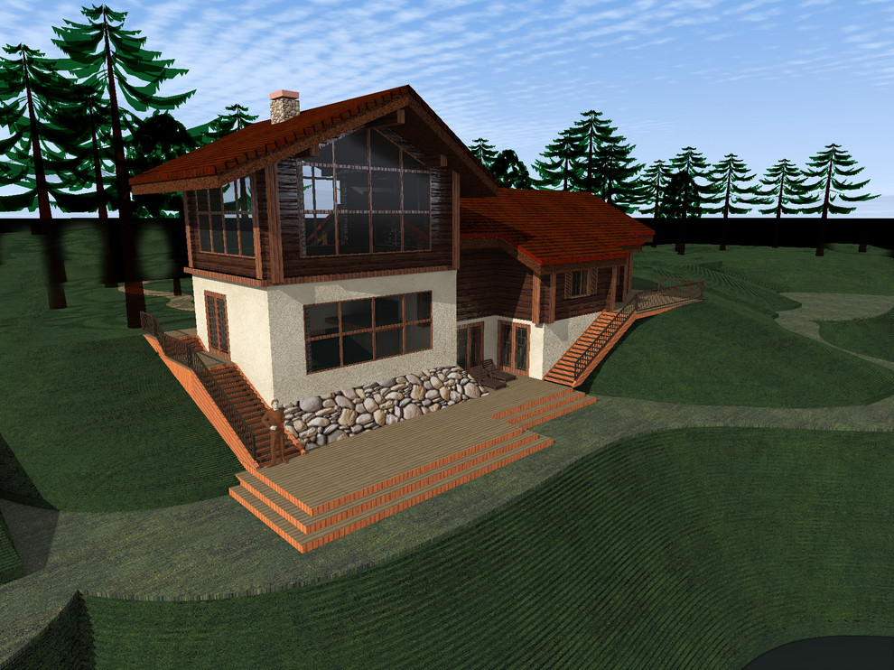 Мещера. Домики на склоне.