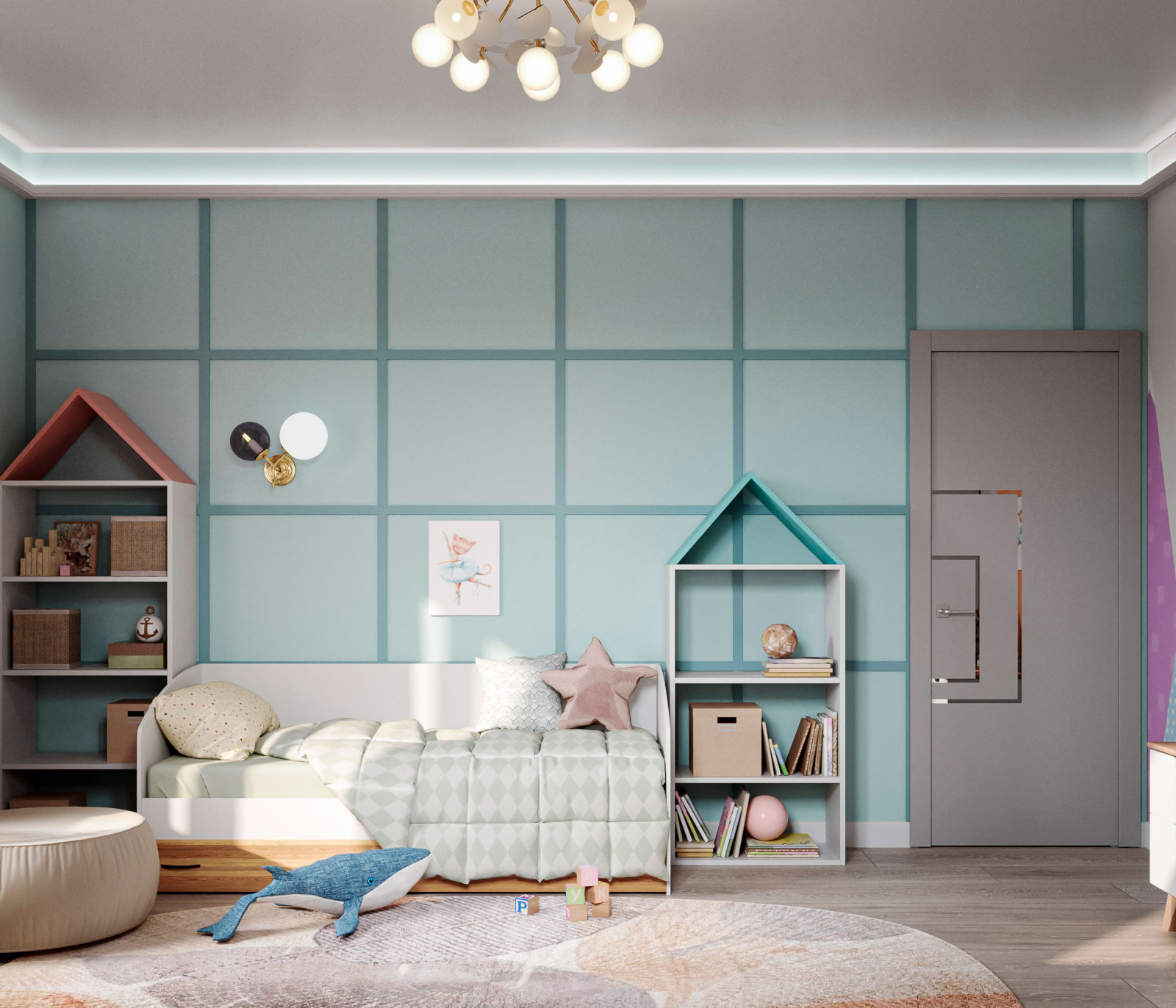 Двухэтажный дом для большой семьи