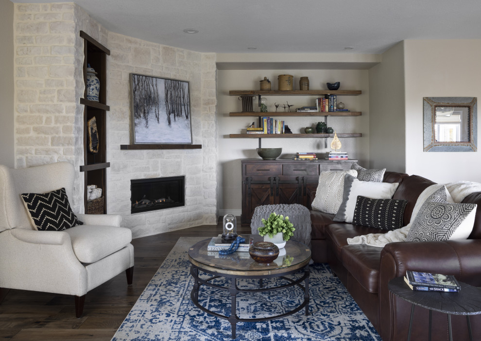 Inspiration for a transitional home design remodel in Denver