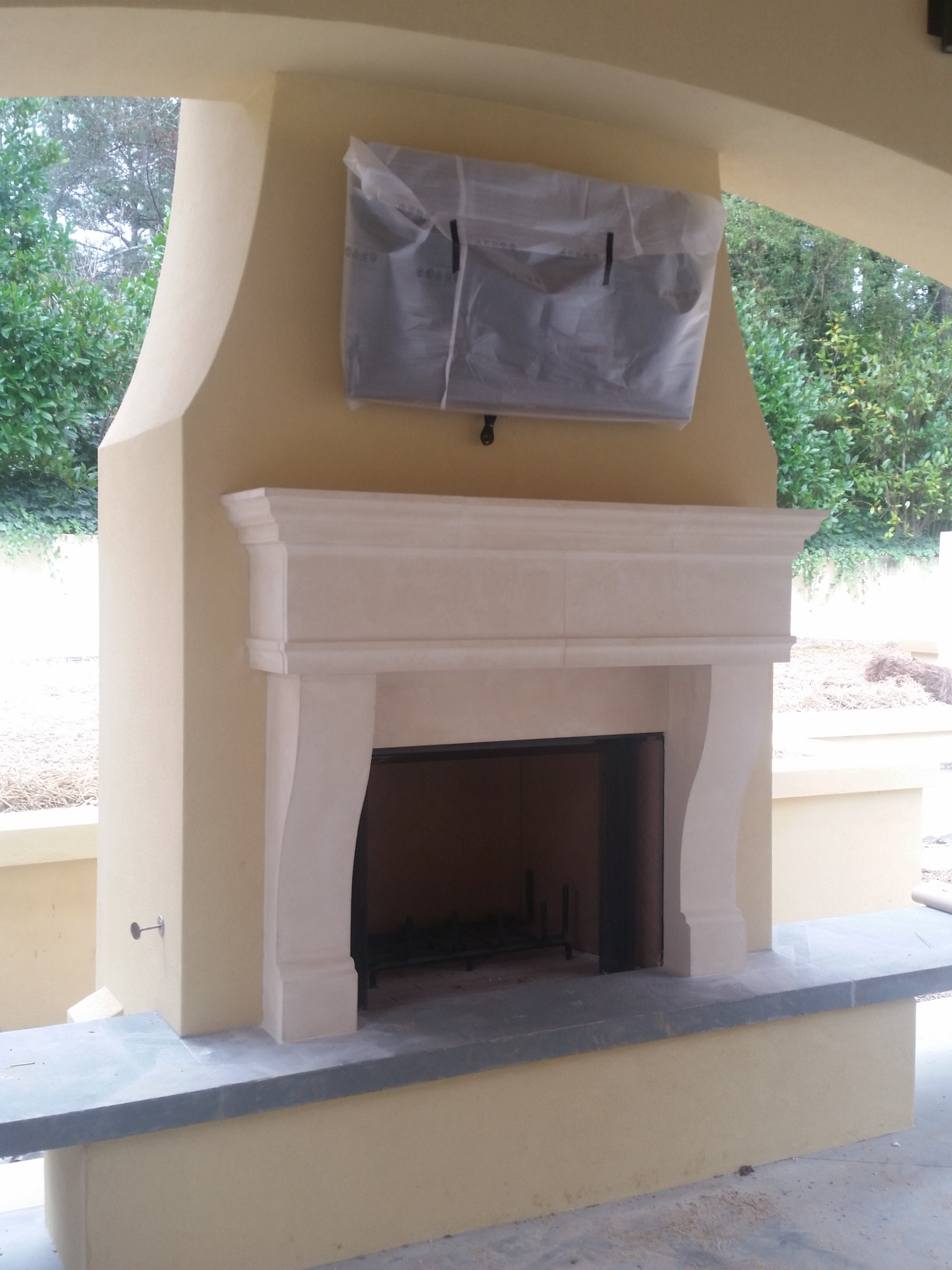 Cast Stone Outdoor Fireplace - Photos u0026 Ideas | Houzz
