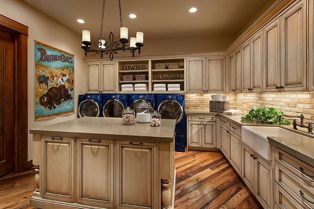 Southwestern Ranch Traditional Laundry Room Phoenix