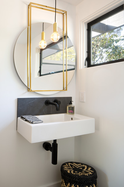Home design - small modern home design idea in San Diego