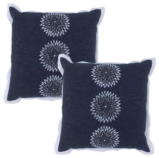 Surya P-0026 Decorative 18" x 18" Set of 2 Polyester Pillows