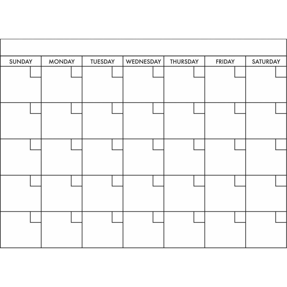 Basics Dry Erase Calendar Peel And Stick Giant Wall Decal