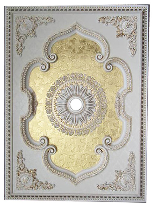 Ceiling Medallion Rectangular Collection ART1216F1086 Antique White