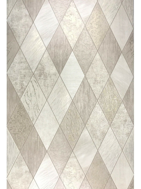 Wallpaper Beige Gold Ivory Textured Modern Faux Diamond Tiles Contemporary Wallpaper By Wallcoverings Mart