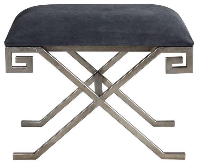 Uttermost Liddell Indigo Blue Small Bench Contemporary Vanity