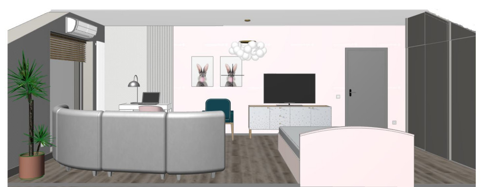 Дом 250 кв.м. Первый этаж: два с/у, гостиная с камином и кухня-столовая