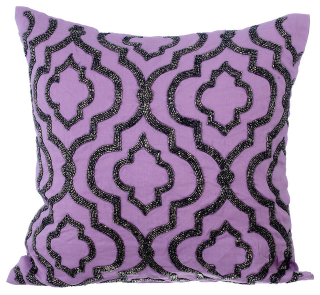 Purple Decorative Pillow Covers 22 X22 Cotton Bewitched Purple Decorative Pillow Covers 22 X22 Cotton Bewitched