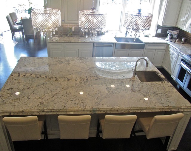 Granite And Engineered Quartz Countertops Traditional Kitchen