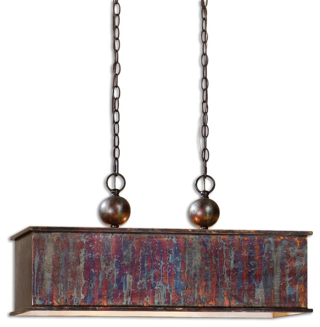 Uttermost 21922 Albiano Rectangle 2 Lt Bronze Pendant