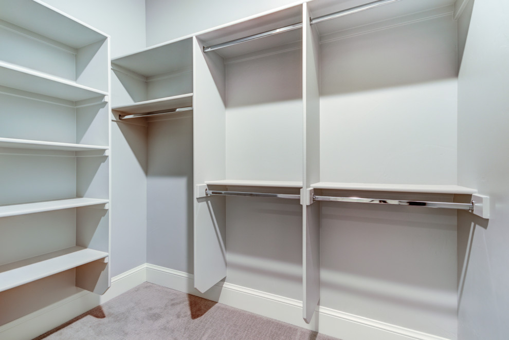Example of a transitional home design design in Denver