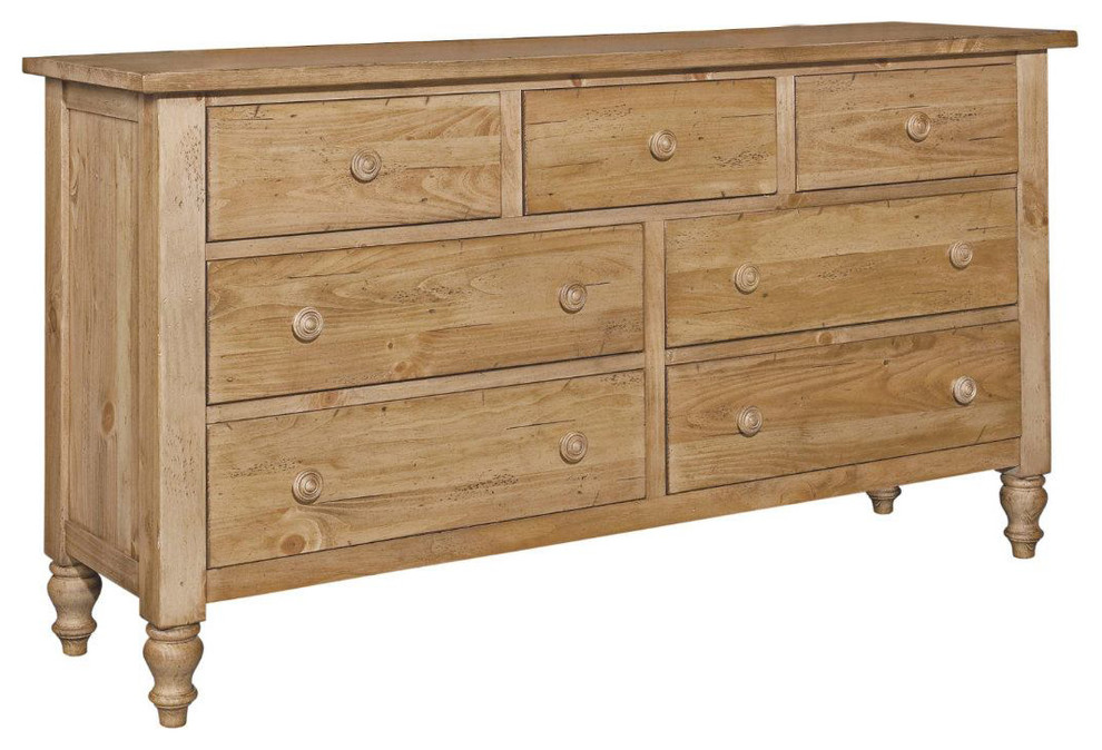 Kincaid Homecoming Solid Wood Triple Dresser, Vintage Pine