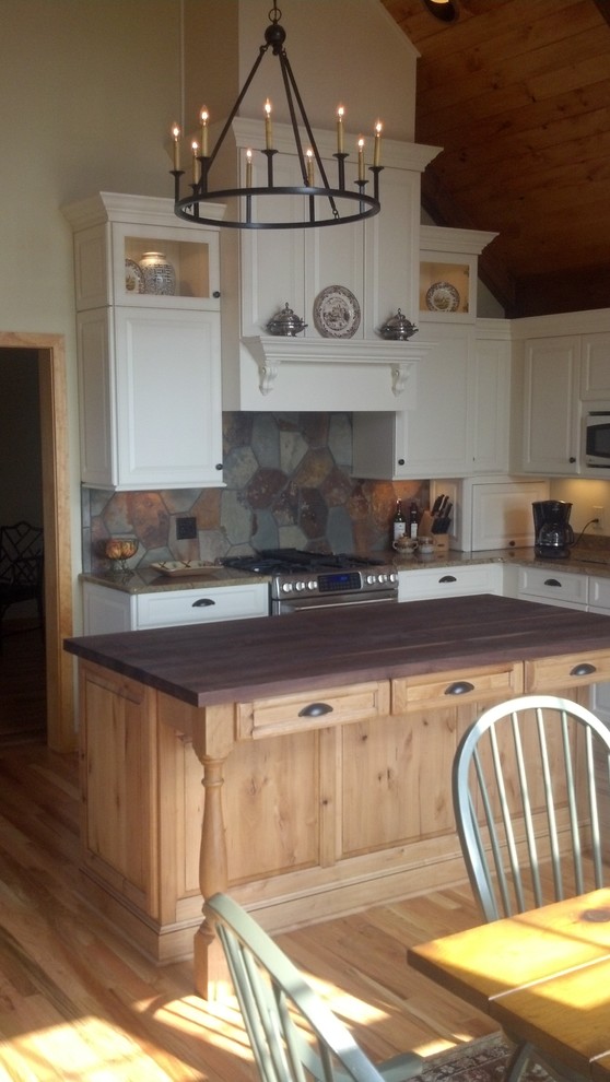 Inspiration for a rustic kitchen remodel in Charlotte