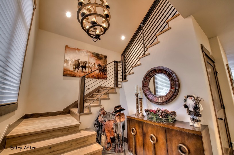 Inspiration for a transitional home design remodel in Denver