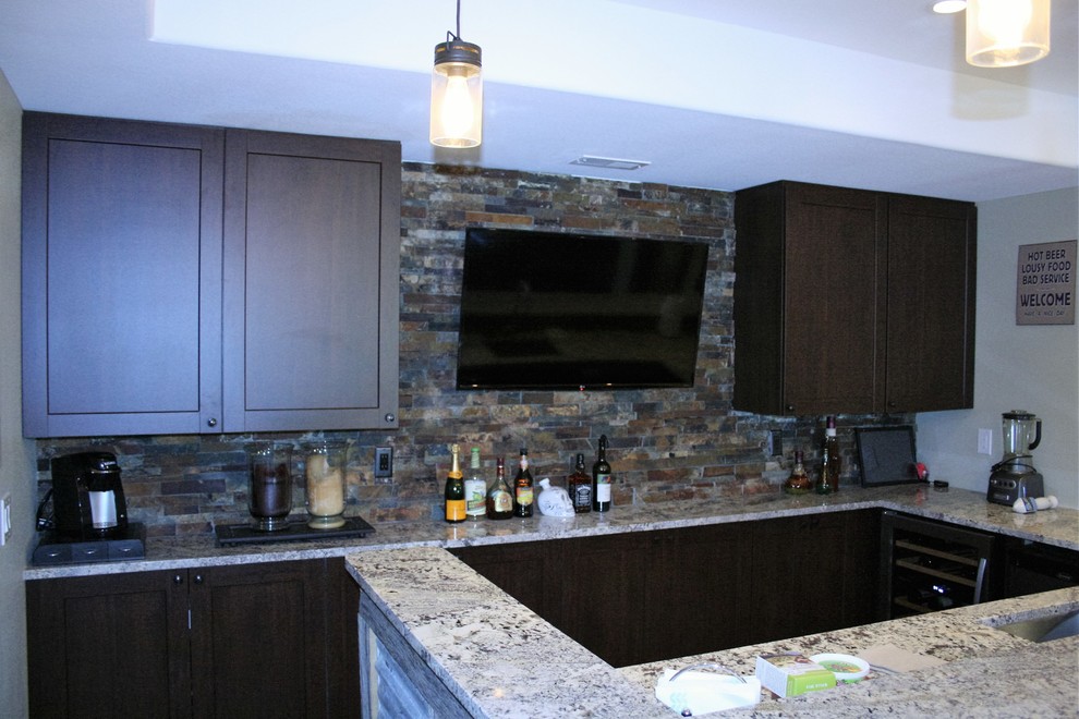 Basement - transitional basement idea in Denver