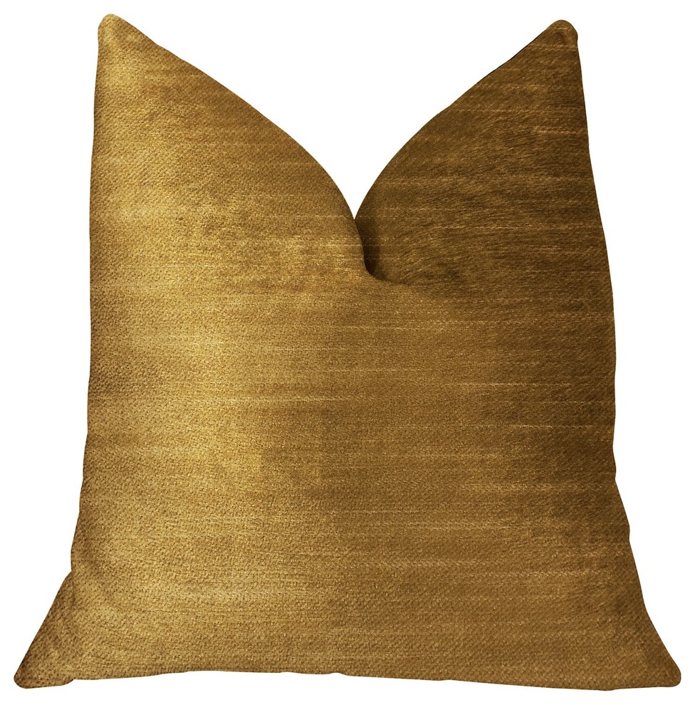 Beverly  Gold Luxury Throw Pillow, 20"x20"