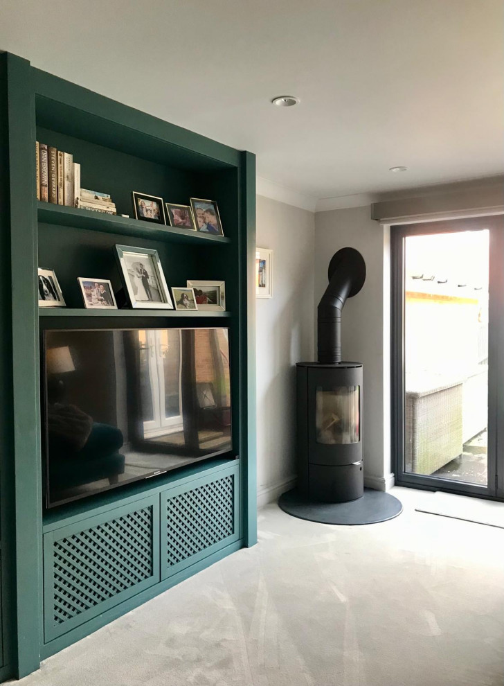 Photo of a contemporary living room in Cardiff.