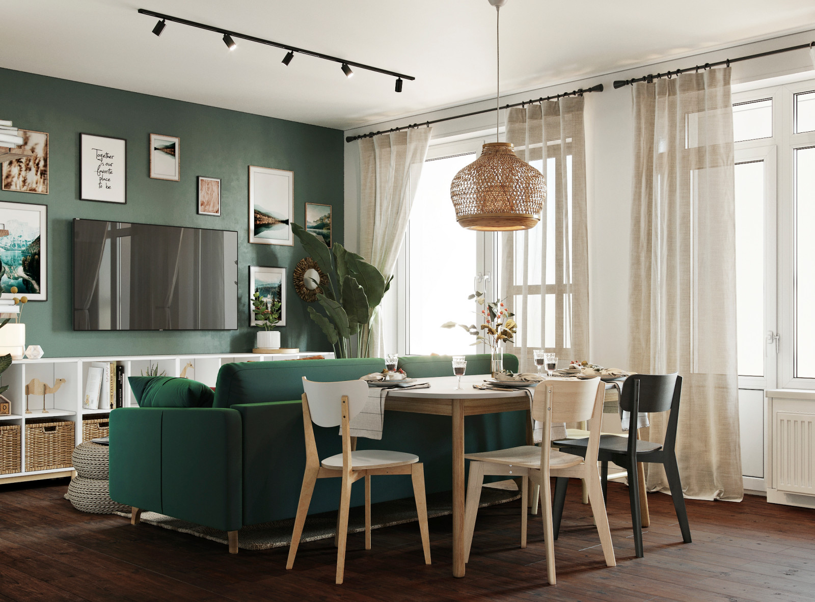 60,4 кв.м. Двухкомнатная квартира в стиле экосканди,ЖК Русский авангард ,Воронеж