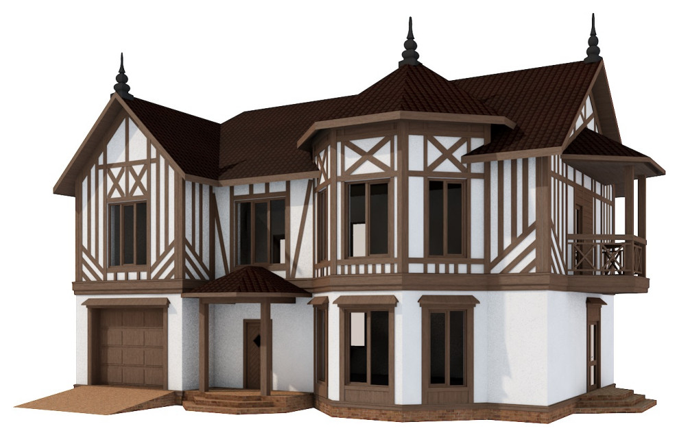 Оформление фасада. Жилой дом.