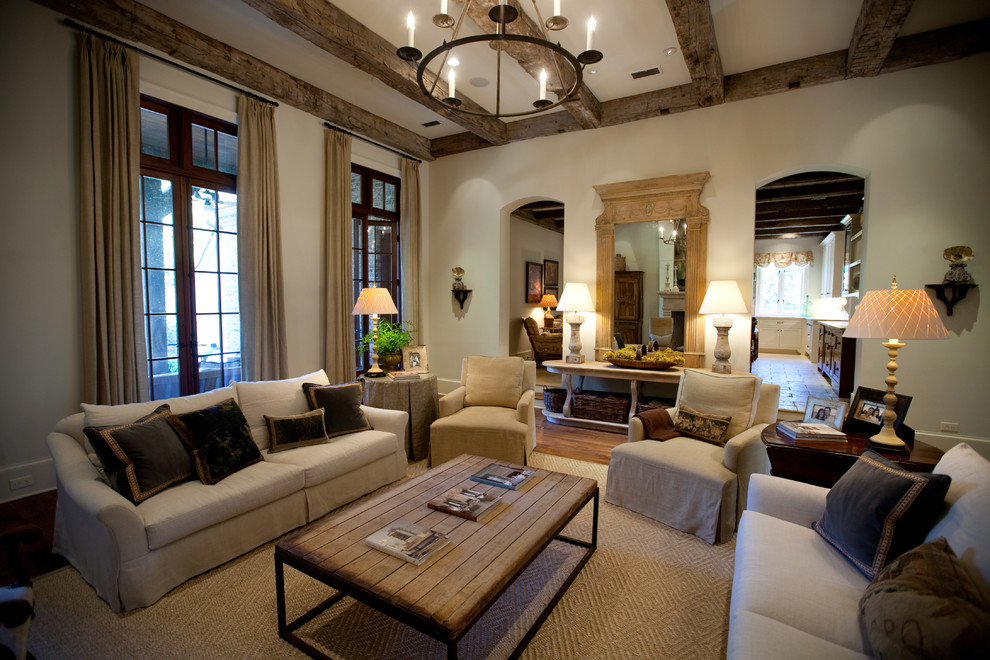 Inspiration for a country living room in Miami.