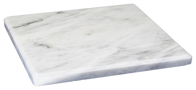 Natural Geo Decorative White Square Marble Kitchen Cutting Board