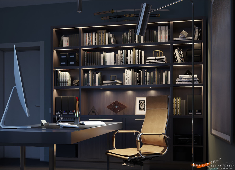 Строгий кабинет в загородном доме