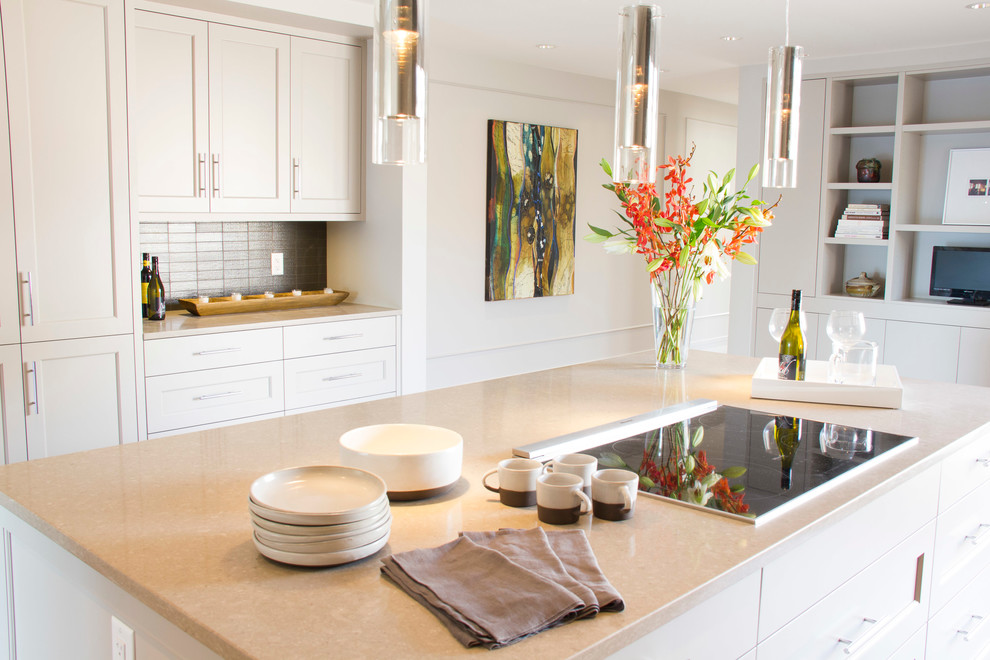 Example of a transitional kitchen design in Vancouver