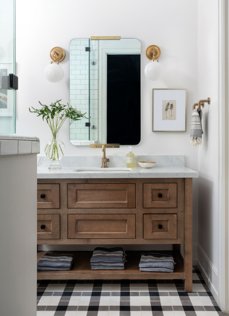 Memorial Transitional contemporaneo-stanza-da-bagno