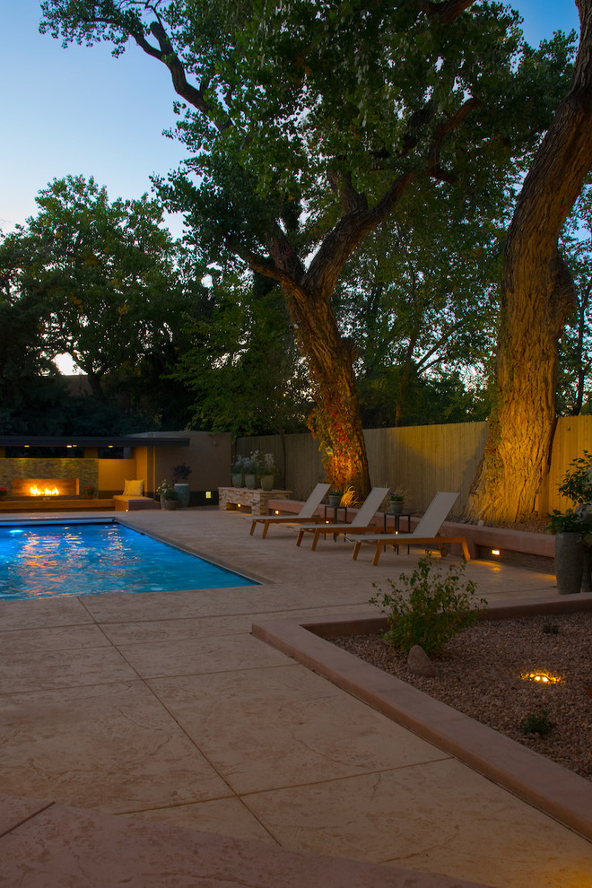 Transitional home design photo in Albuquerque