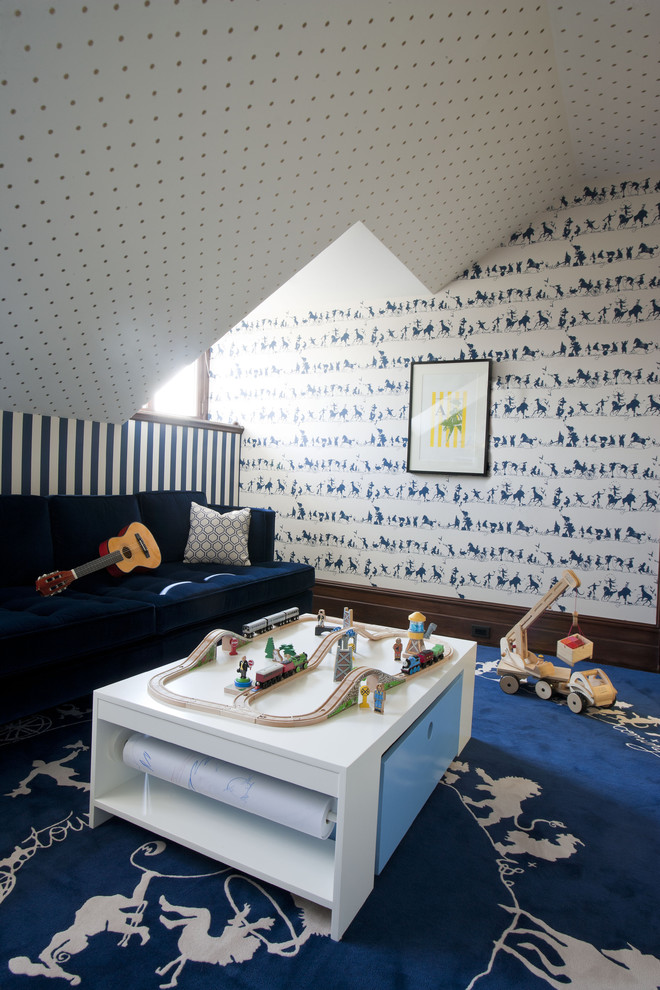 Inspiration for a traditional kids' playroom for boys in New York.