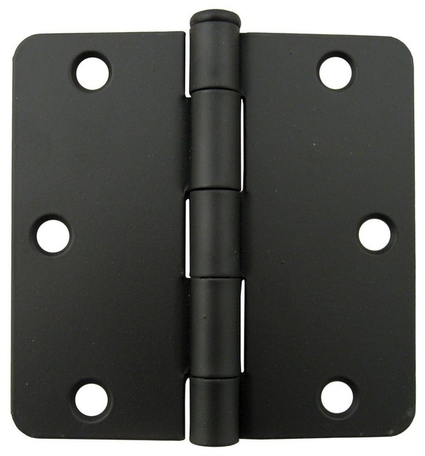 3.5 x 1/4R Standard Hinge 1PR US19 Matte Black Traditional Hinges