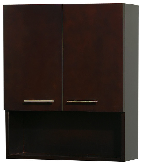 Centra Wall Mounted 2 Door Bathroom Storage Cabinet Contemporary Centra Wall Mounted 2 Door Bathroom Storage Cabinet Espresso