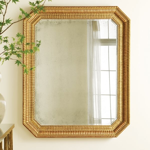 Rippled Mirror in Gold Leaf Traditional Wall Mirrors by Premium Home Interior Houzz