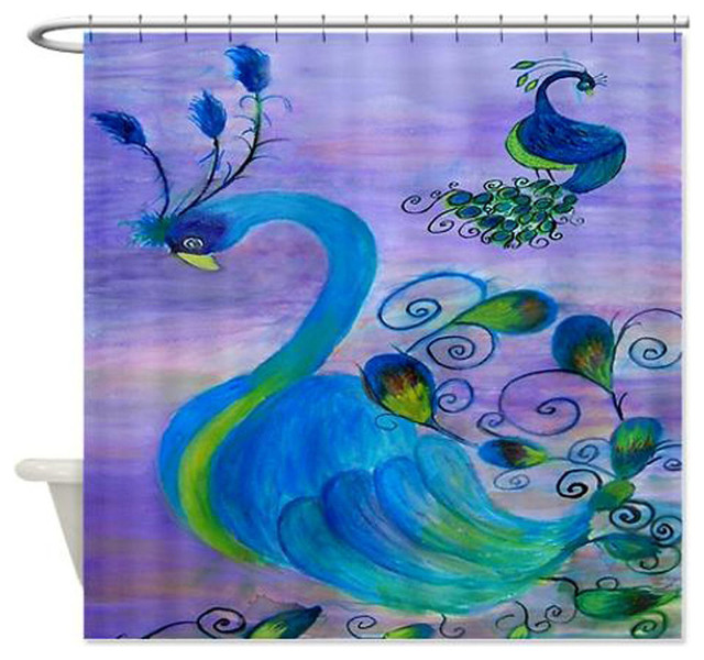 Peacock Paradise Shower Curtain Tropical Shower Curtains by Gifts