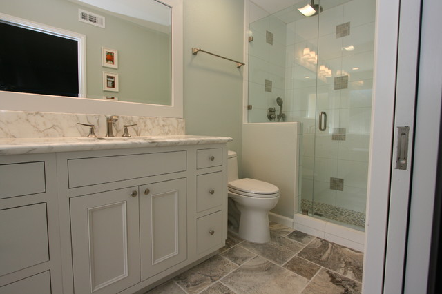 Painted White Marble Traditional Bathroom In Garden Grove Ca