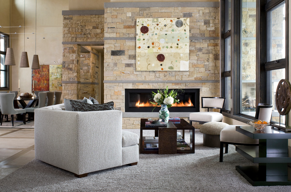 Custom Fireplace - Contemporary - Living Room - Denver - by Vail Custom