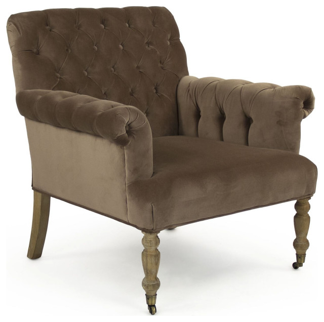 Lorraine Tufted Arm Chair - Traditional - Armchairs And Accent Chairs ...
