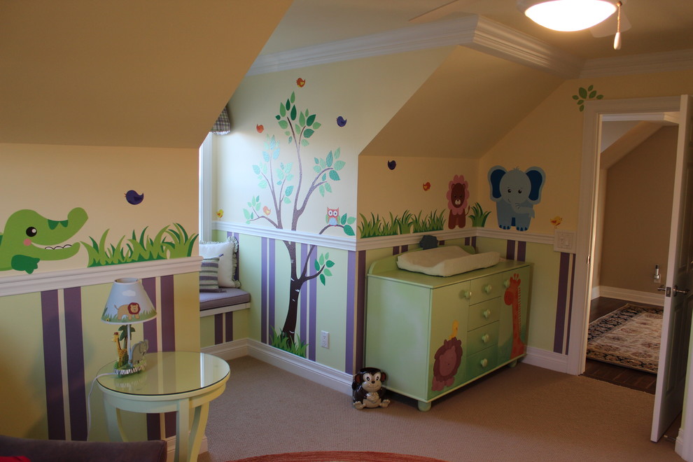 This is an example of a modern gender-neutral toddler room in Other.