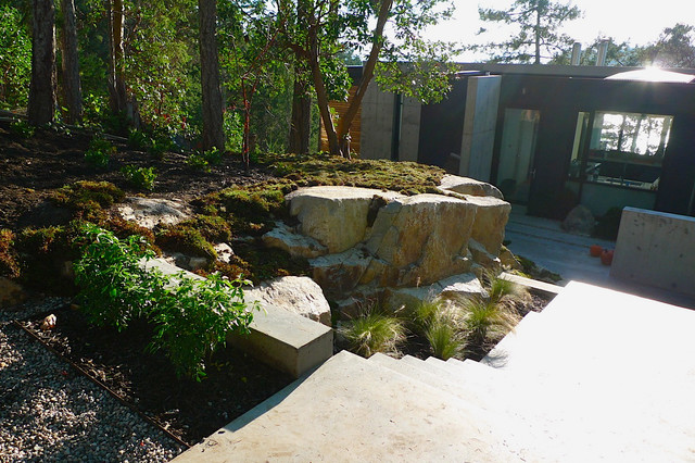 Example of a trendy home design design in Vancouver