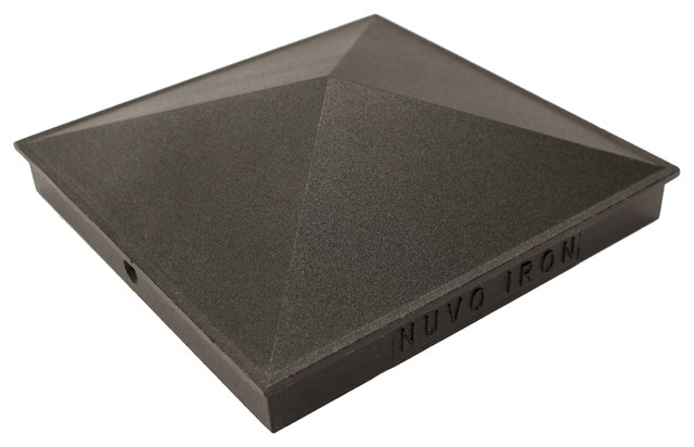 Nuvo Iron Pyramid Aluminium Post Cap for 7.5" x 7.5" 8" x 8" Posts Black 