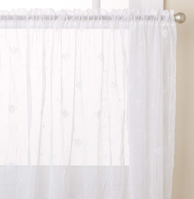 Heritage Lace Bee mantovana con Trim, off/Bianco, 45 x 15-inch-p