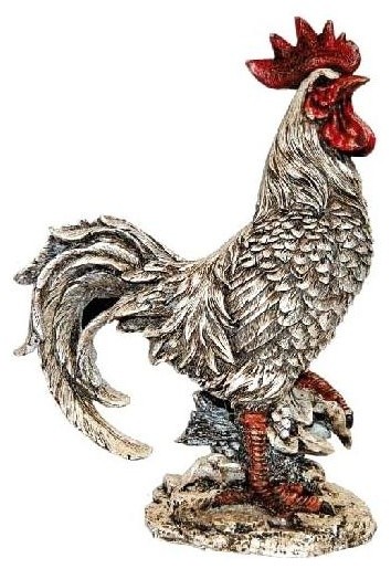 Barnyard Hand Painted 16 in. Rooster in Leave