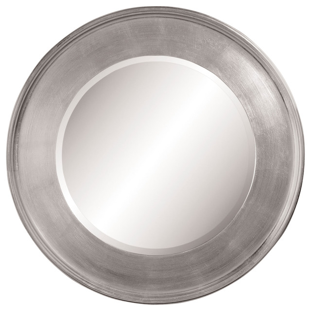 Circle Wall Mirrors round wall mirror, silver leaf, 21" - transitional - wall mirrors Circle Wall Mirrors round wall mirror, silver leaf, 21" - transitional - wall mirrors