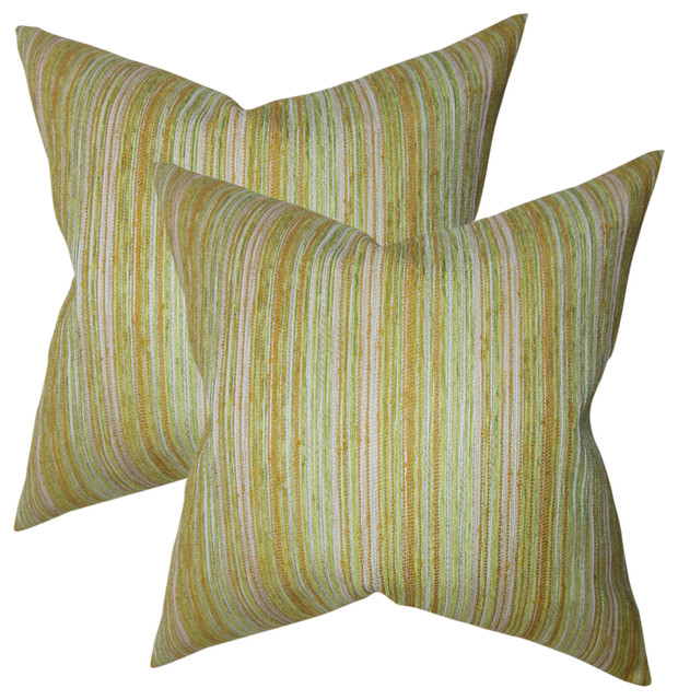 Bartram Stripes Throw Pillows Set Of 2 Contemporary