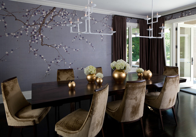When To Use Purple In The Dining Room, Purple Dining Room Table
