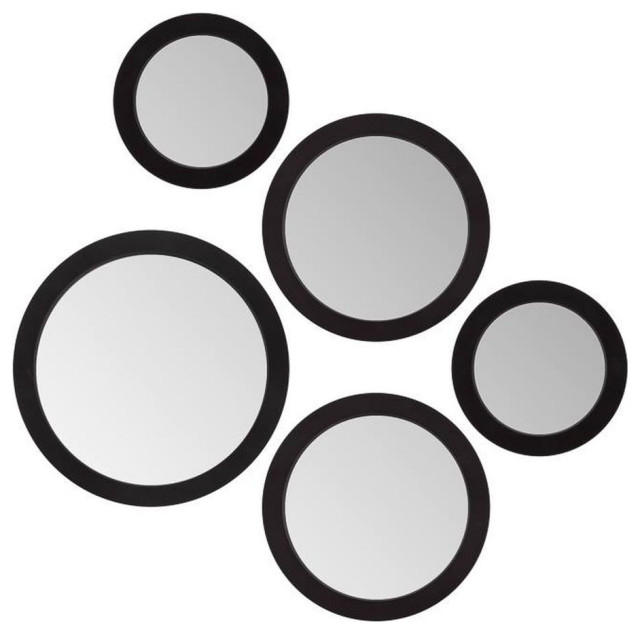 Torre & Tagus Radius Asst Set of 5 Round Mirrors Transitional Wall