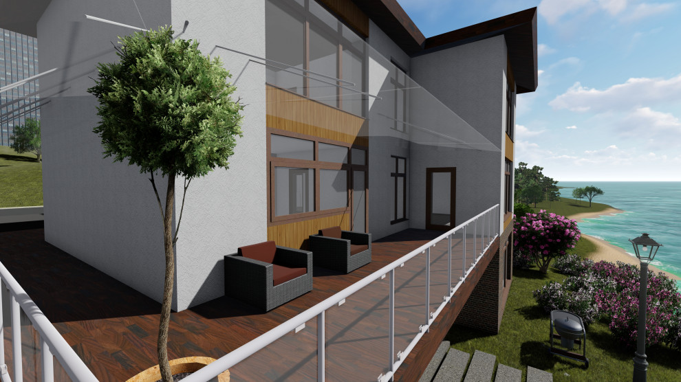 3-х этажный дом на берегу моря в Сочи